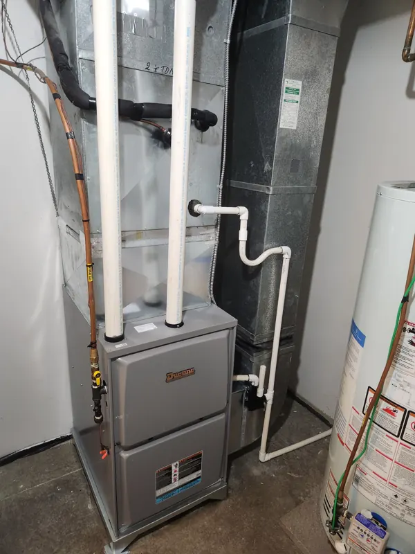 New furnace install with venting and ductwork