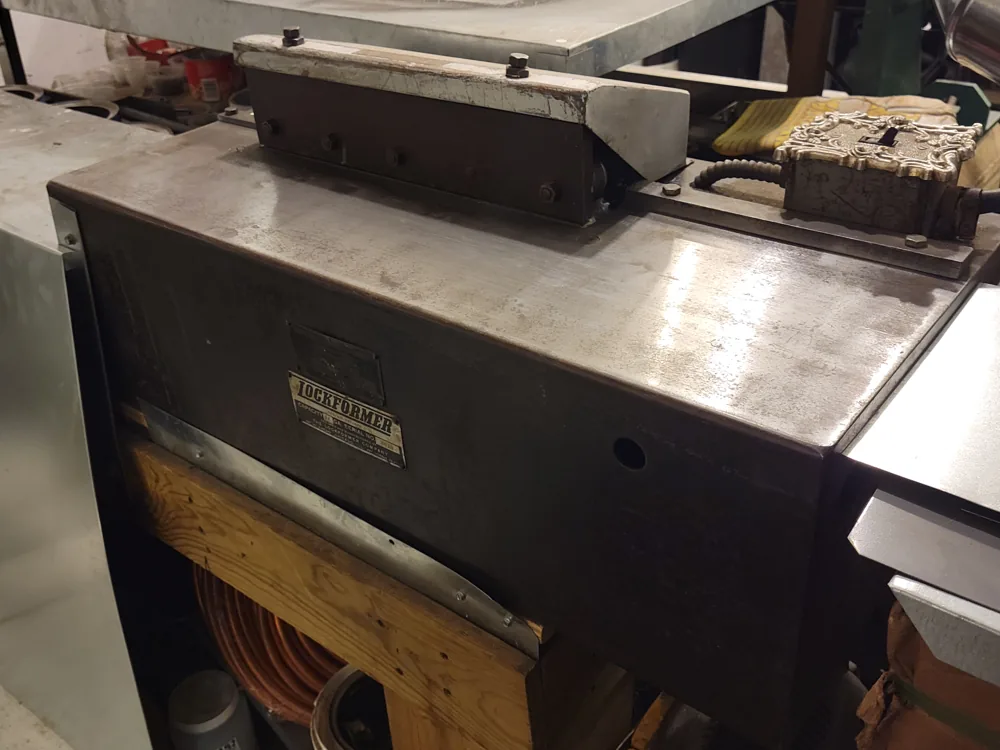 Sheet metal brake in the MDMC shop